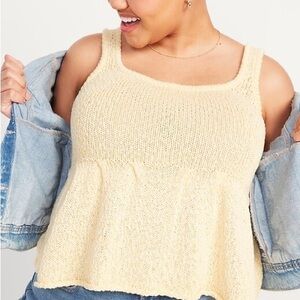 NWT Old Navy Knit Peplum Tank Top Size M Tall